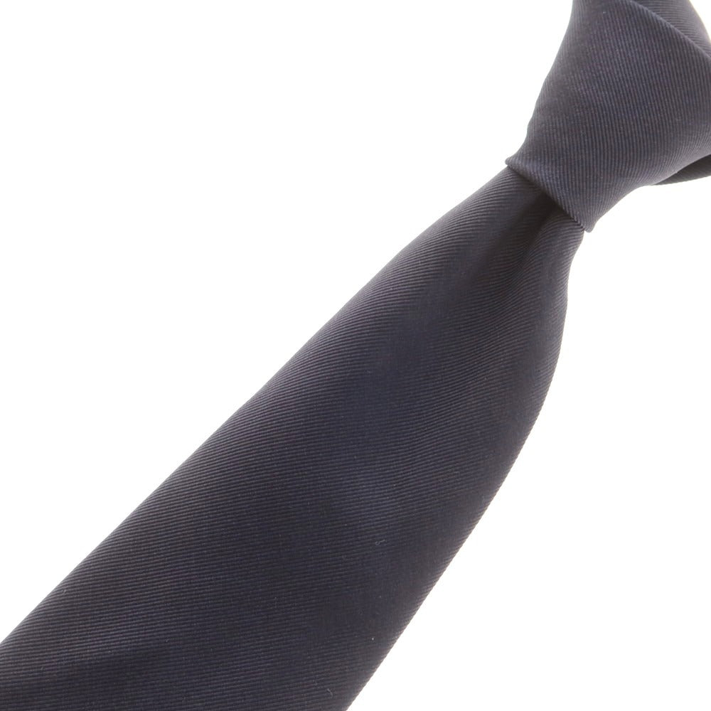 【中古】タイユアタイ TIE YOUR TIE セッテピエゲ シルクコットン 無地ネクタイ ネイビー【 状態ランクC 】【 メンズ 】