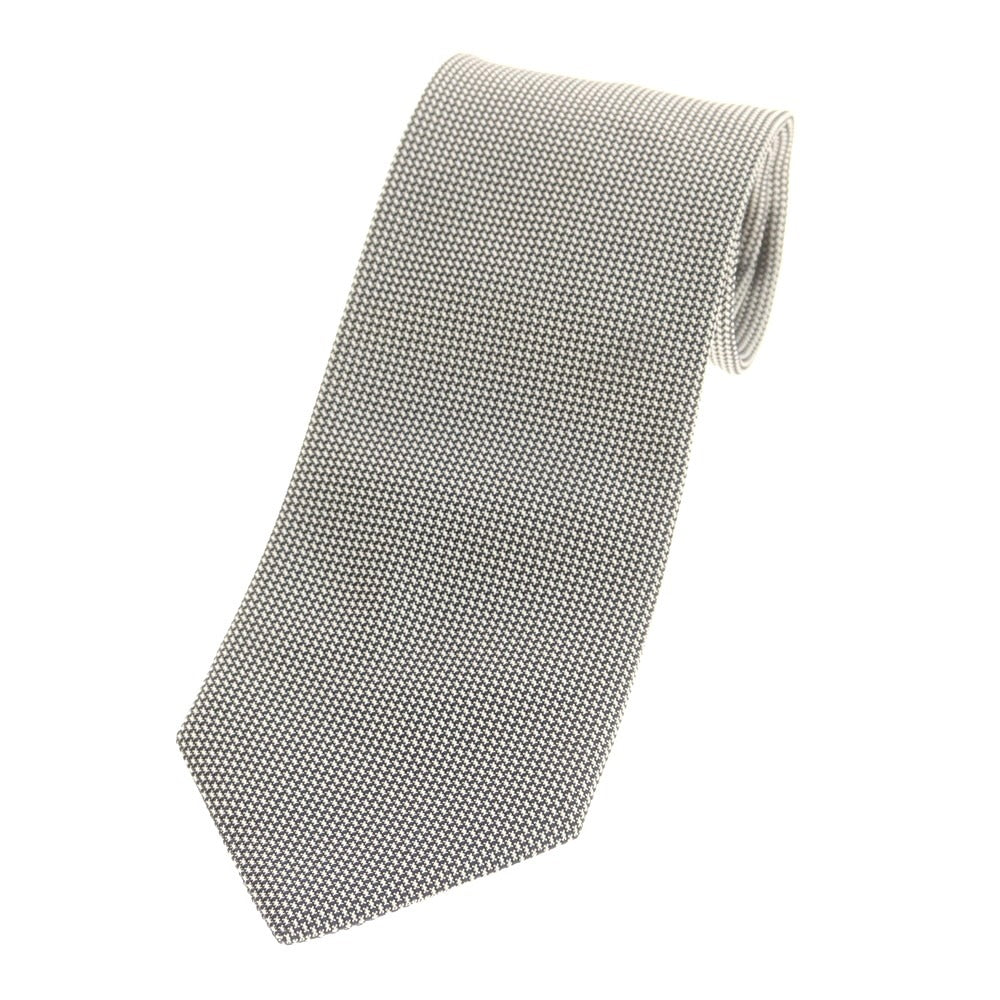 【中古】エルメネジルドゼニア Ermenegildo Zegna シルク ネクタイ ブラックxホワイト【 状態ランクB 】【 メンズ 】