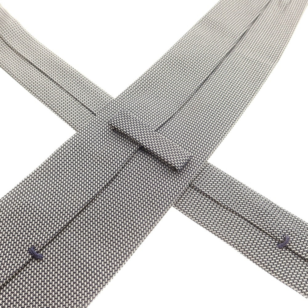 【中古】エルメネジルドゼニア Ermenegildo Zegna シルク ネクタイ ブラックxホワイト【 状態ランクB 】【 メンズ 】