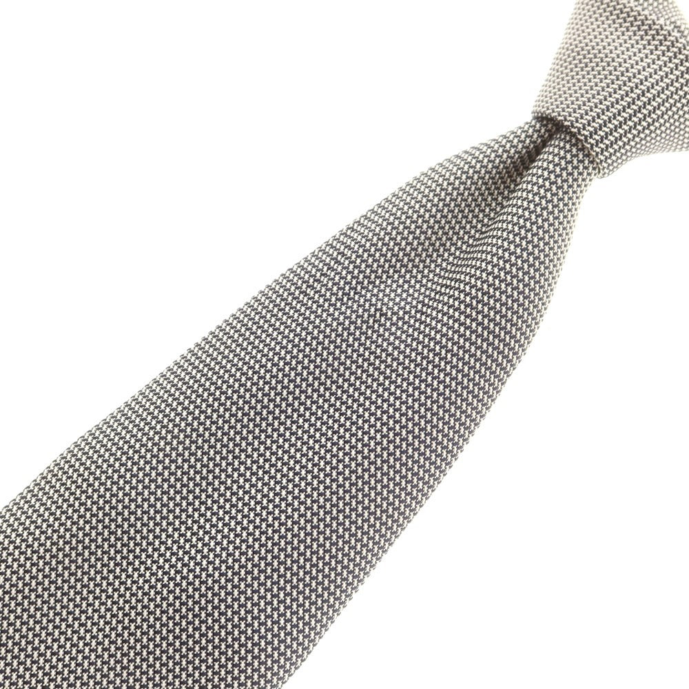 【中古】エルメネジルドゼニア Ermenegildo Zegna シルク ネクタイ ブラックxホワイト【 状態ランクB 】【 メンズ 】