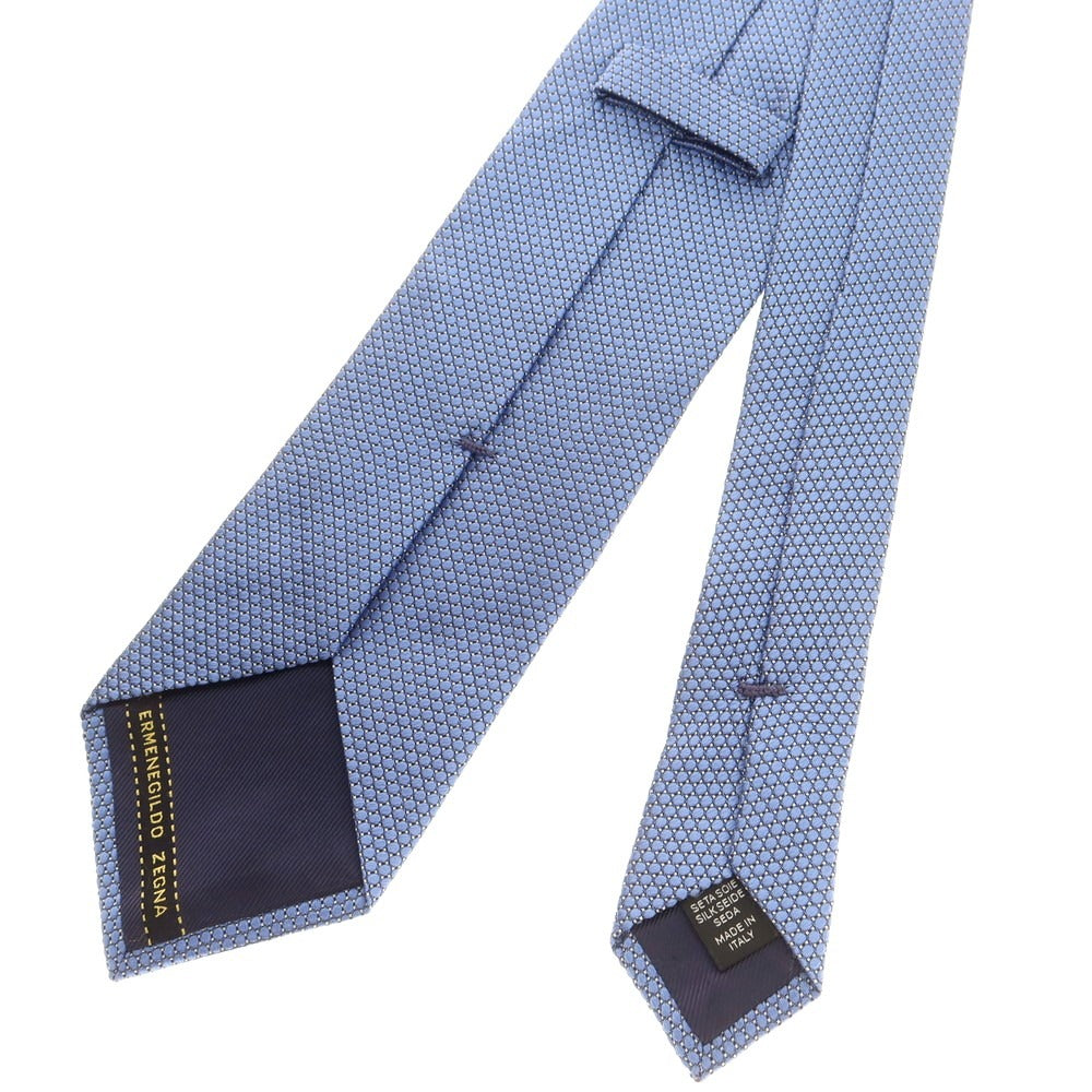 【中古】エルメネジルドゼニア Ermenegildo Zegna シルク ネクタイ ライトブルー【 状態ランクB 】【 メンズ 】