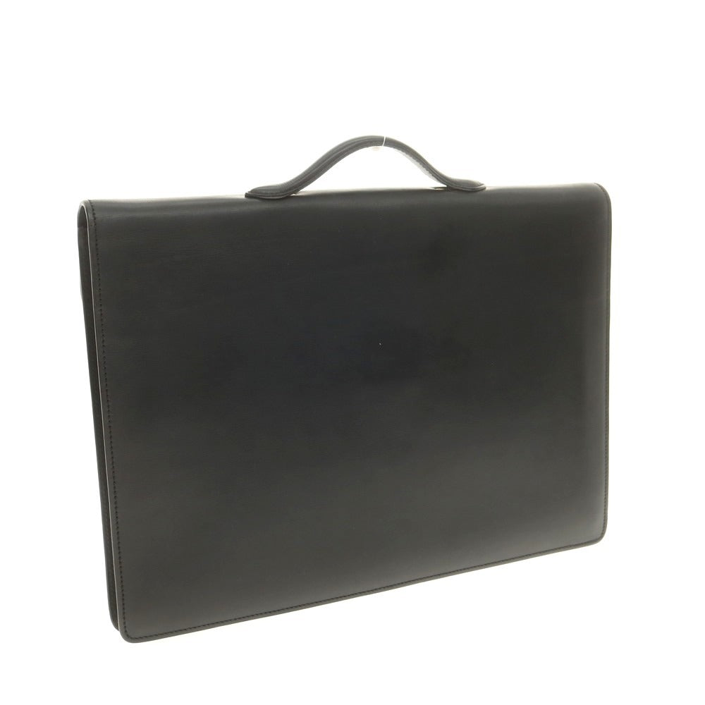 【中古】ヴァレクストラ バレクストラ Valextra SHERLOCK VLレザー ブリーフケース ブラック【 状態ランクC 】【 メンズ 】