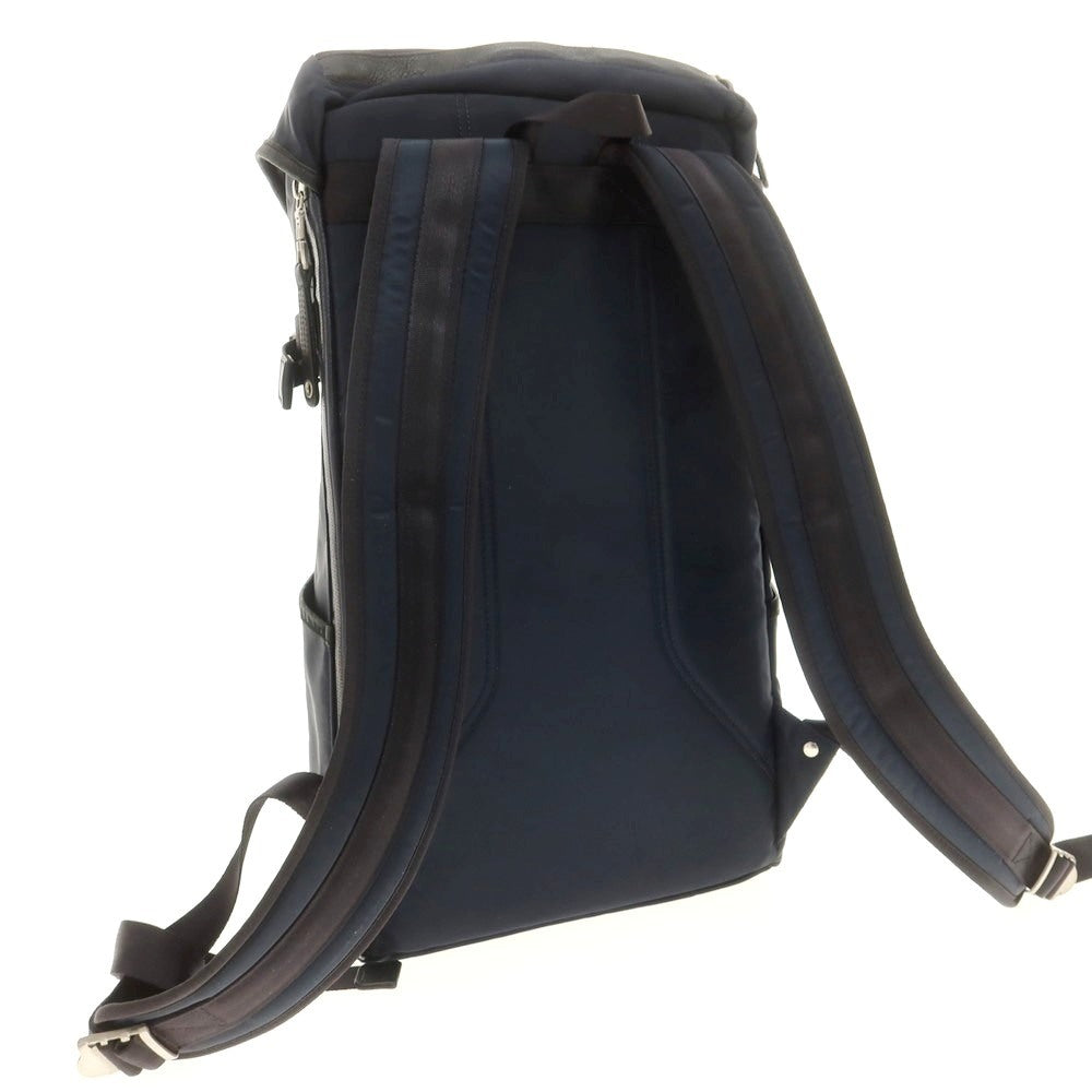 【中古】マスターピース MASTER PIECE ナイロン×レザー バックパック・リュック ネイビー【 状態ランクC 】【 メンズ 】