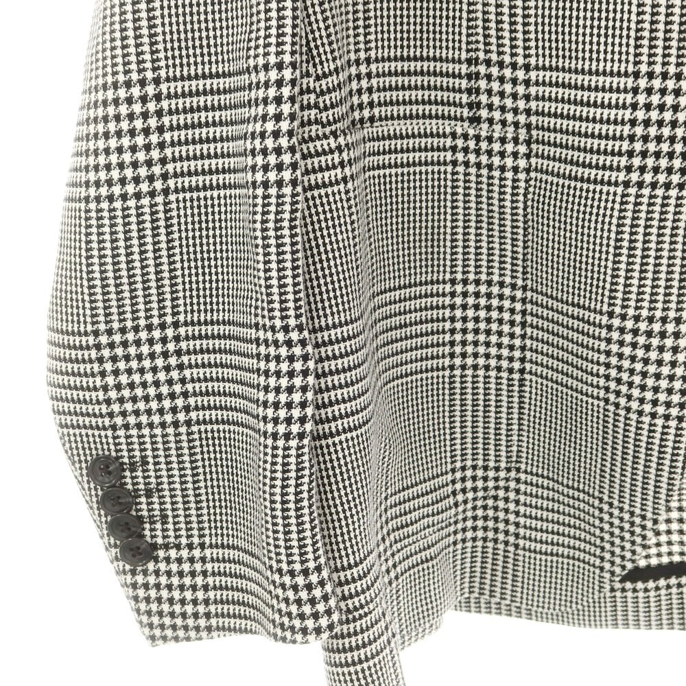 【新品アウトレット】タリアトーレ TAGLIATORE リネンコットン グレンチェック テーラードジャケット ブラックxホワイト【 44 】【 状態ランクN- 】【 メンズ 】