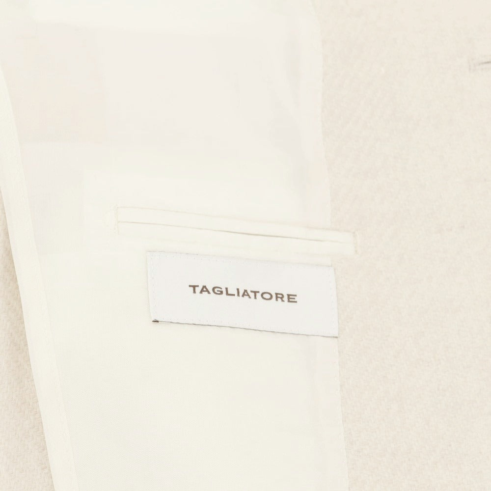 【新品】タリアトーレ TAGLIATORE ソフトツイード テーラードジャケット ライトベージュ【 48 】【 状態ランクN 】【 メンズ 】
