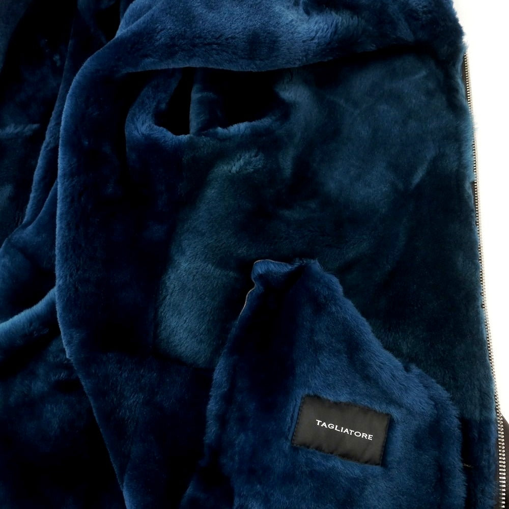 【新品アウトレット】タリアトーレ TAGLIATORE Shearling ラムムートン フーデッドコート ダークブラウンxダークブルー【 48 】【 状態ランクN- 】【 メンズ 】