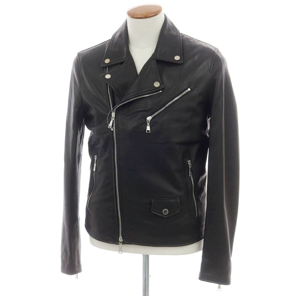 【新品アウトレット】タリアトーレ TAGLIATORE ラムレザー ダブルライダースジャケット ブラック【 48 】【 状態ランクN- 】【 メンズ 】