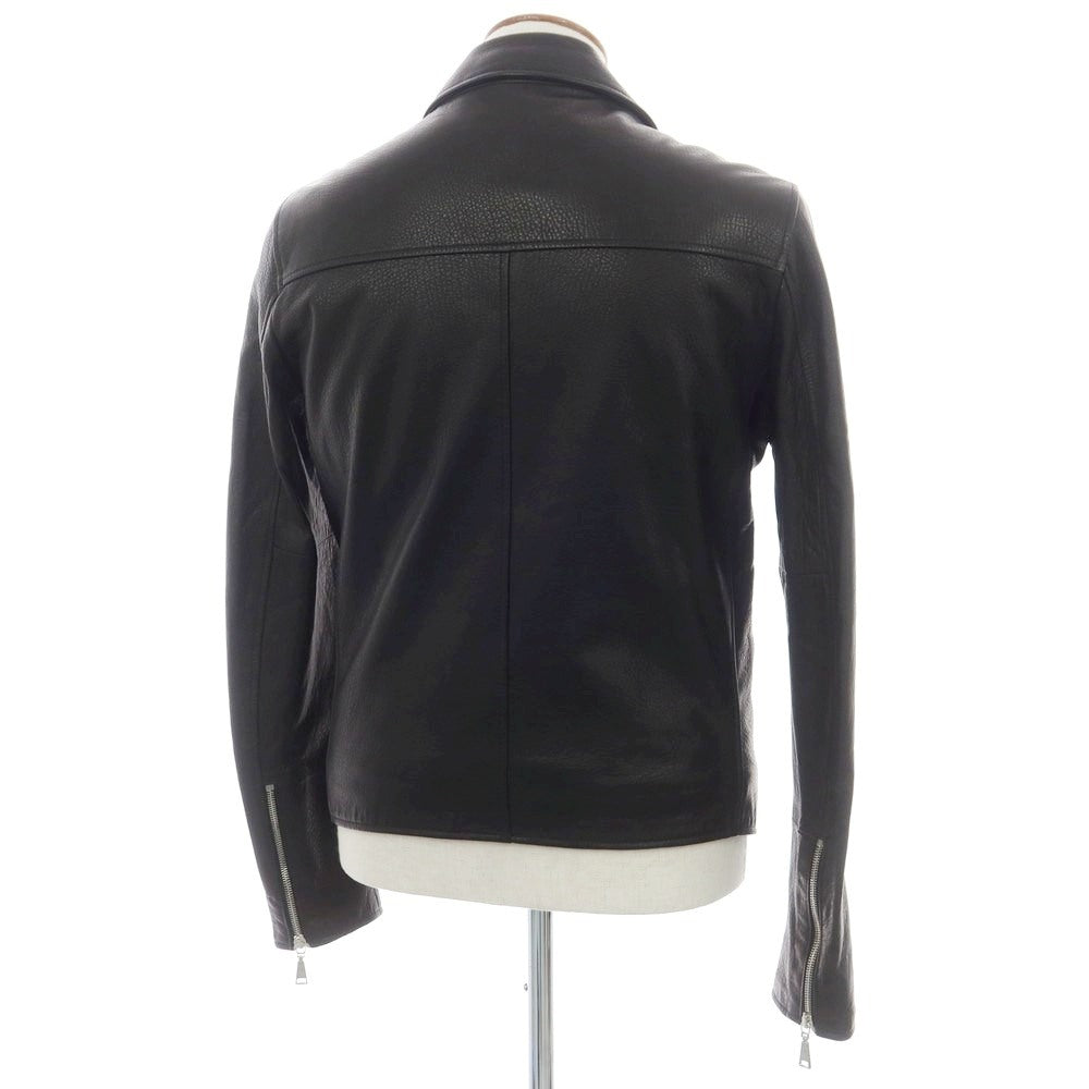 【新品アウトレット】タリアトーレ TAGLIATORE ラムレザー ダブルライダースジャケット ブラック【 48 】【 状態ランクN- 】【 メンズ 】