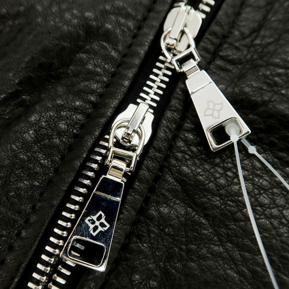 【新品アウトレット】タリアトーレ TAGLIATORE ラムレザー ダブルライダースジャケット ブラック【 48 】【 状態ランクN- 】【 メンズ 】