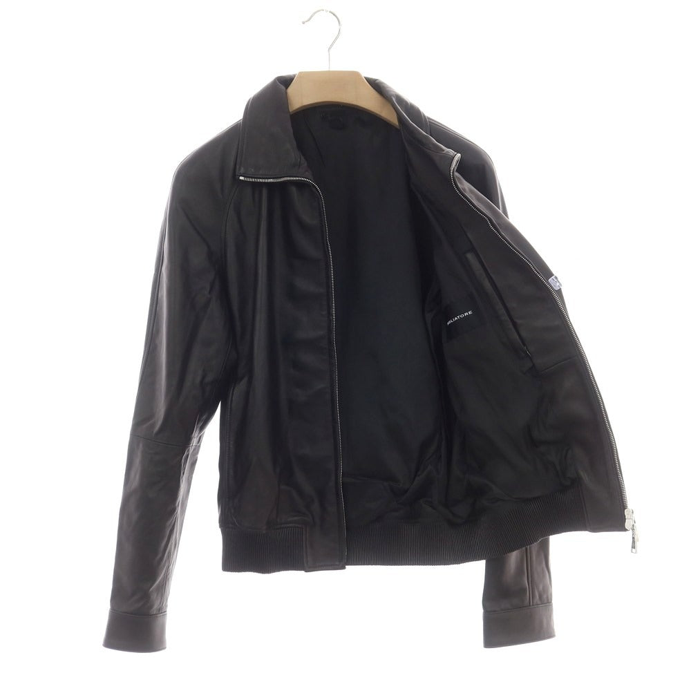 【新品アウトレット】タリアトーレ TAGLIATORE ラムレザー ジップアップブルゾン ブラック【 48 】【 状態ランクN- 】【 メンズ 】