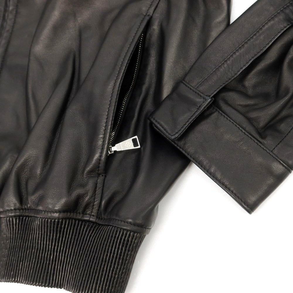 【新品アウトレット】タリアトーレ TAGLIATORE ラムレザー ジップアップブルゾン ブラック【 48 】【 状態ランクN- 】【 メンズ 】