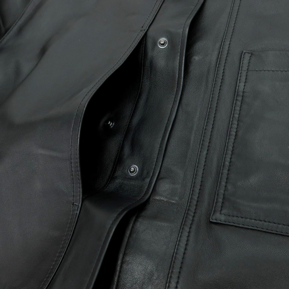 【新品アウトレット】タリアトーレ TAGLIATORE レザー シャツブルゾン ブラック【 48 】【 状態ランクN- 】【 メンズ 】