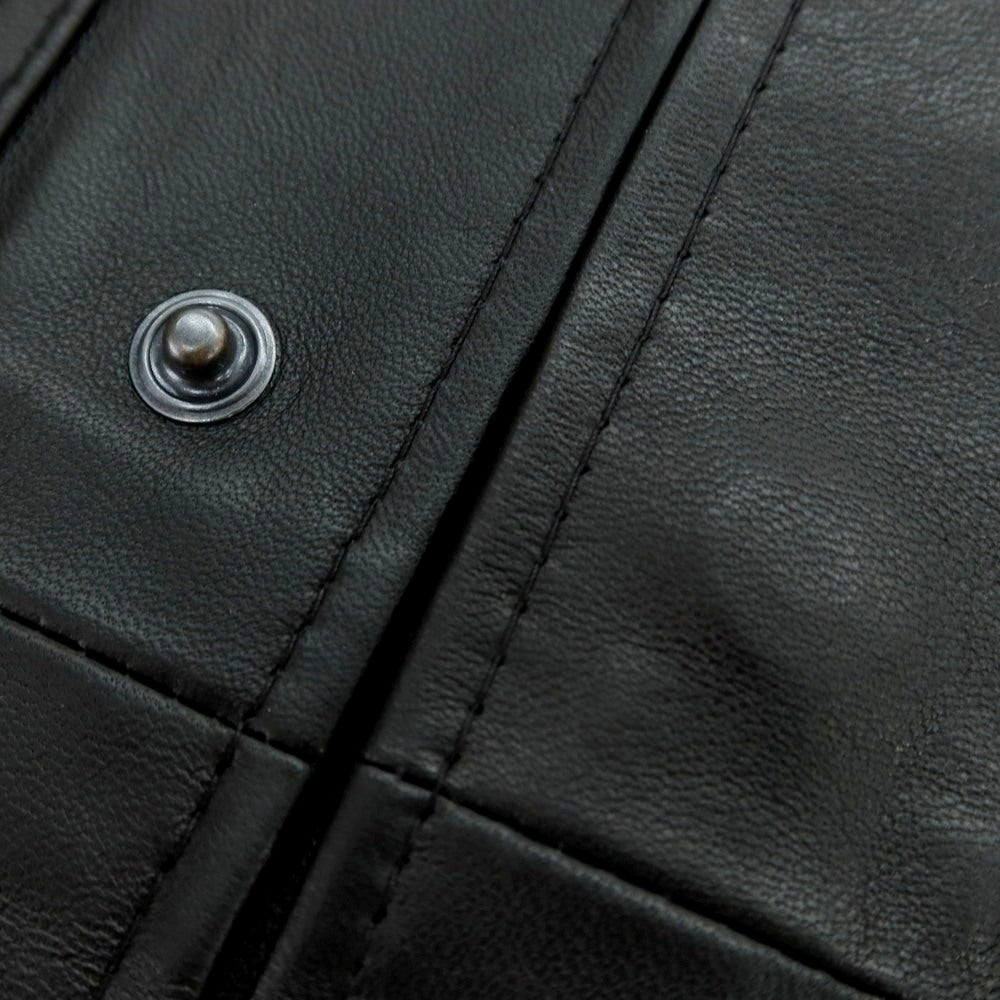 【新品アウトレット】タリアトーレ TAGLIATORE レザー シャツブルゾン ブラック【 48 】【 状態ランクN- 】【 メンズ 】