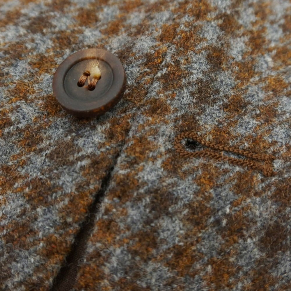 【新品】タリアトーレ TAGLIATORE ウール チェック ジレベスト ブラウン系【 48 】【 状態ランクN 】【 メンズ 】