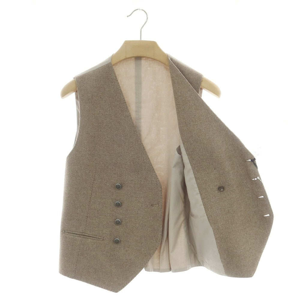 【新品】タリアトーレ TAGLIATORE ウール ジレベスト ダークベージュ系【 48 】【 状態ランクN 】【 メンズ 】