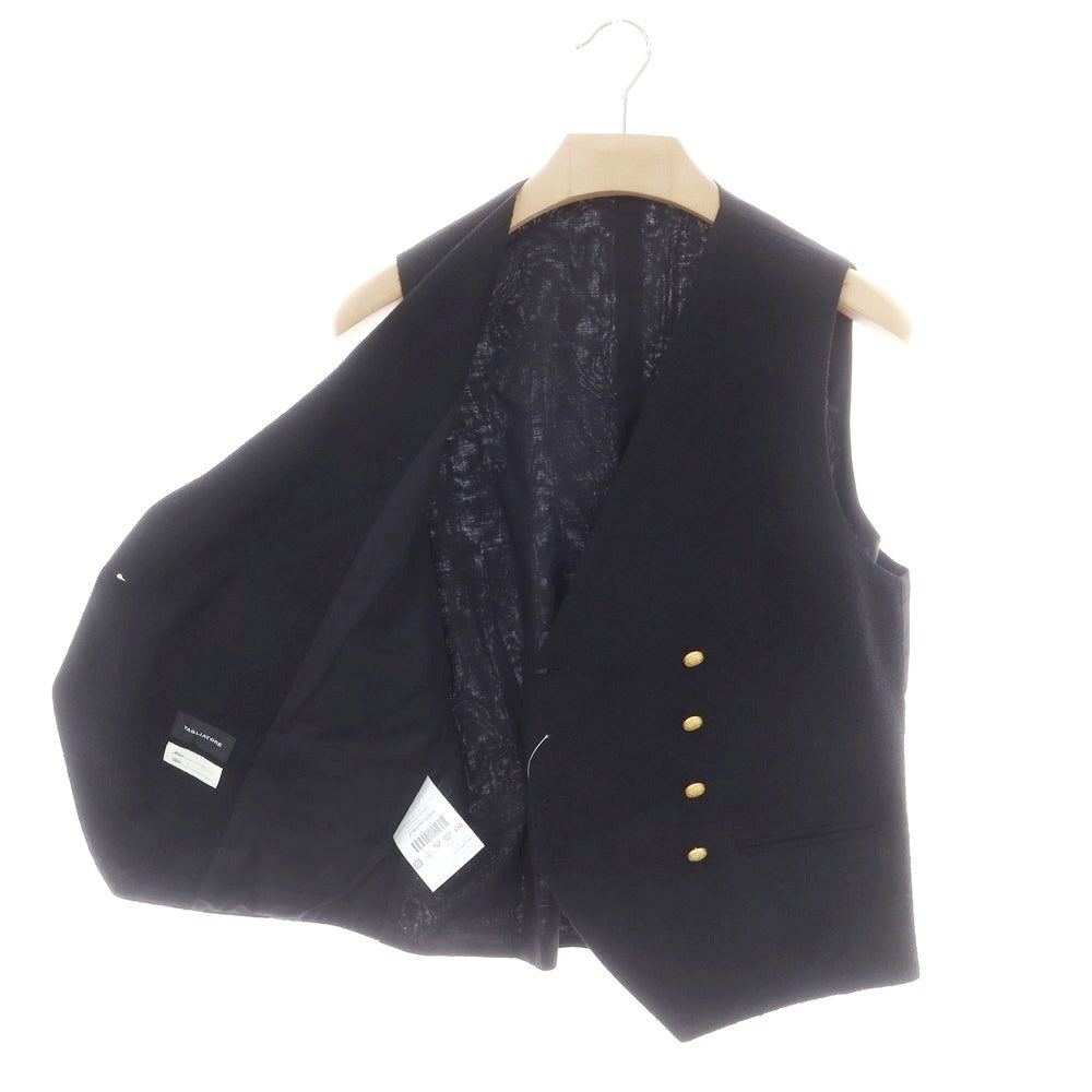 【新品】タリアトーレ TAGLIATORE ウールポリエステル ダブル ジレベスト ブラック【 48 】【 状態ランクN 】【 メンズ 】