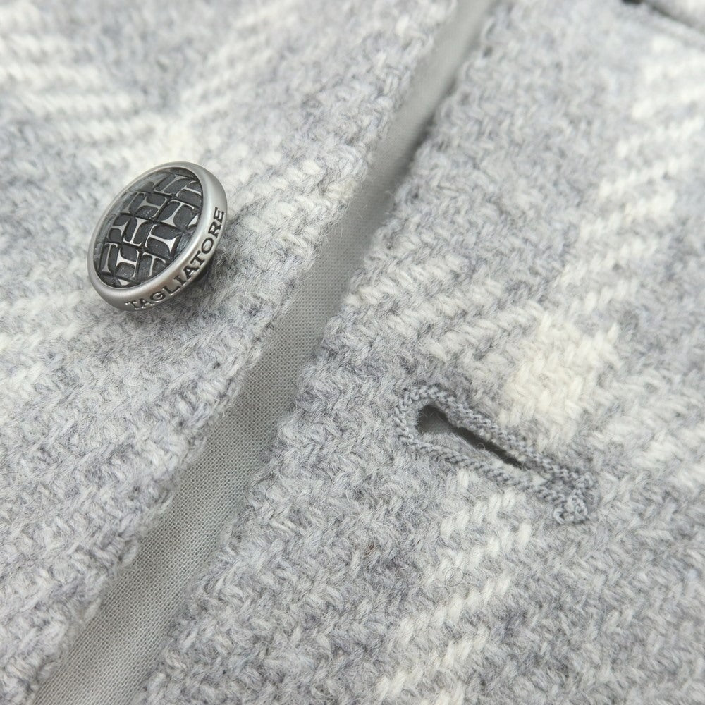 【新品アウトレット】タリアトーレ TAGLIATORE ウールナイロン チェック ジレベスト グレー【 48 】【 状態ランクN- 】【 メンズ 】