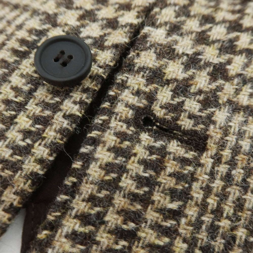 【新品】タリアトーレ TAGLIATORE ウール チェック ジレベスト ベージュxブラウン【 48 】【 状態ランクN 】【 メンズ 】