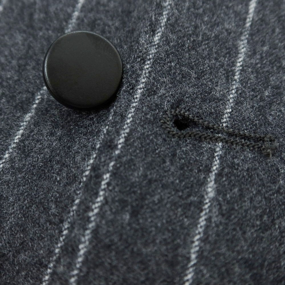 【新品】タリアトーレ TAGLIATORE ウール ストライプ ジレベスト グレーxホワイト【 48 】【 状態ランクN 】【 メンズ 】