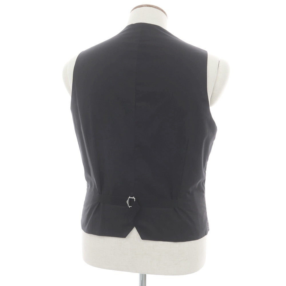 【新品】タリアトーレ TAGLIATORE ウール チェック ジレベスト ブラックxホワイト【 48 】【 状態ランクN 】【 メンズ 】