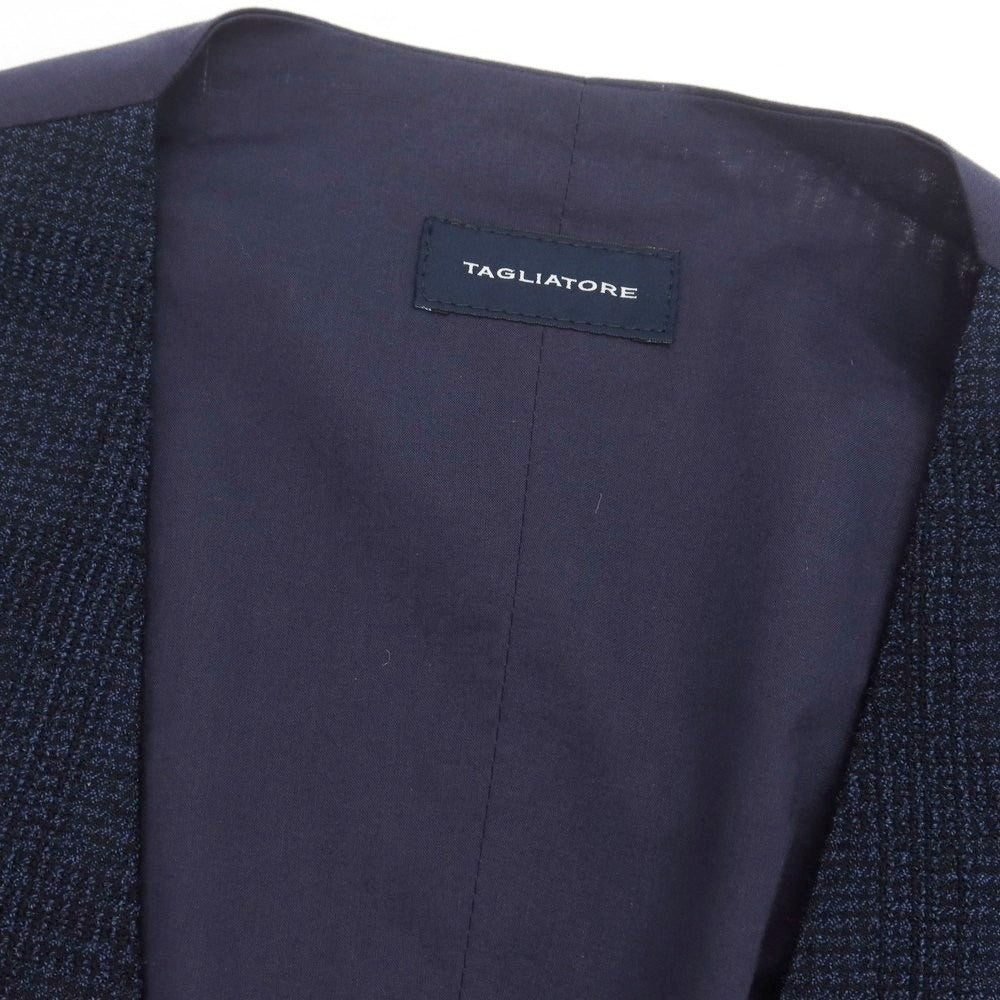 【新品】タリアトーレ TAGLIATORE ストレッチウール ジレベスト ネイビー【 48 】【 状態ランクN 】【 メンズ 】