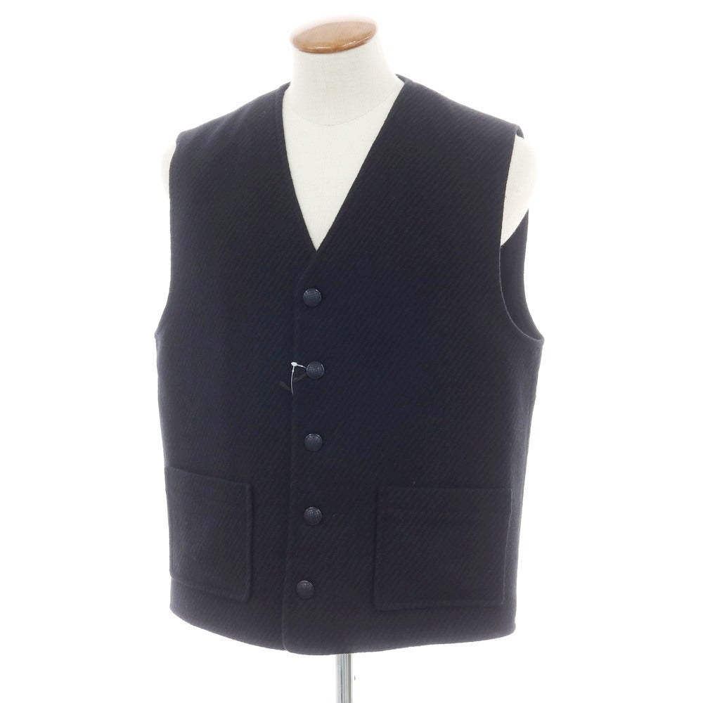 【新品】タリアトーレ TAGLIATORE ウールコットン ジレベスト ダークネイビー【 48 】【 状態ランクN 】【 メンズ 】
