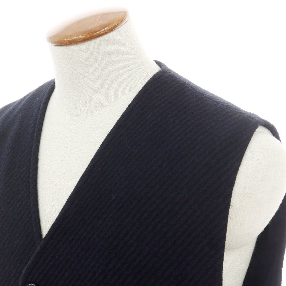 【新品】タリアトーレ TAGLIATORE ウールコットン ジレベスト ダークネイビー【 48 】【 状態ランクN 】【 メンズ 】