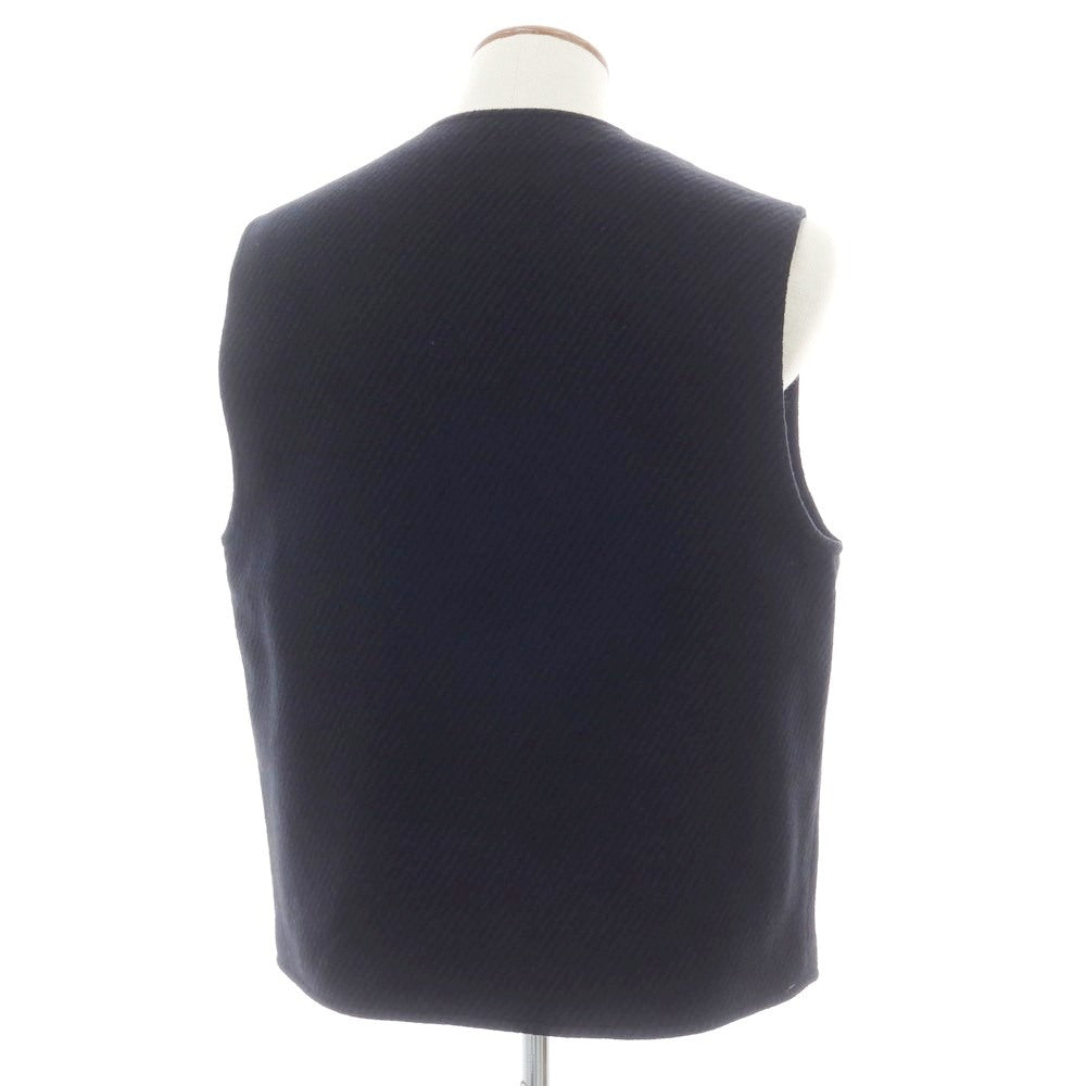 【新品】タリアトーレ TAGLIATORE ウールコットン ジレベスト ダークネイビー【 48 】【 状態ランクN 】【 メンズ 】
