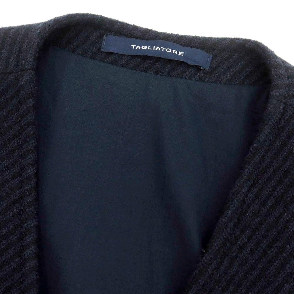 【新品】タリアトーレ TAGLIATORE ウールコットン ジレベスト ダークネイビー【 48 】【 状態ランクN 】【 メンズ 】