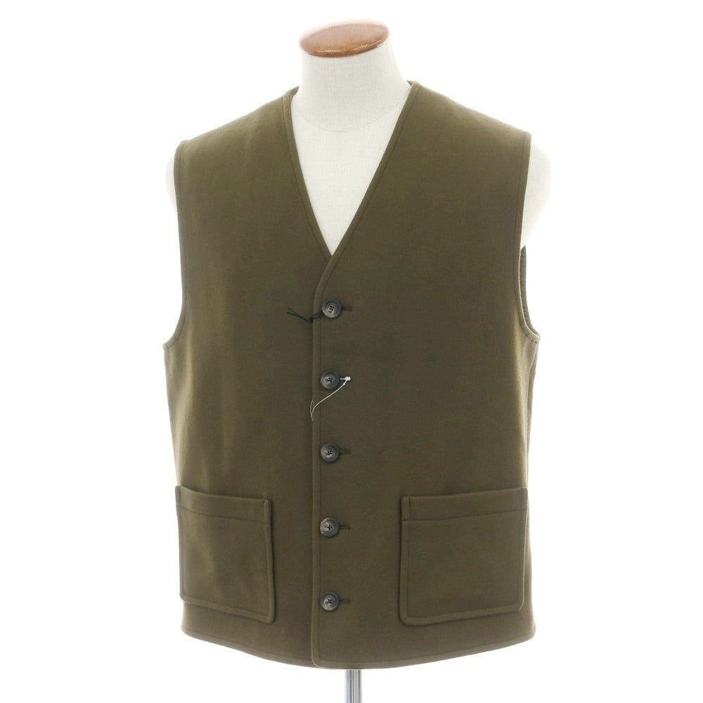 【新品】タリアトーレ TAGLIATORE ウールナイロンカシミヤ ジレベスト オリーブ【 48 】【 状態ランクN 】【 メンズ 】