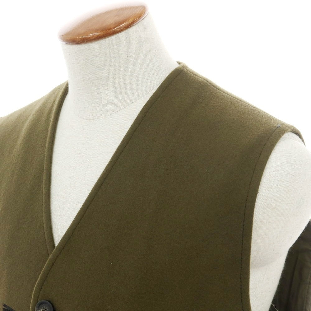 【新品】タリアトーレ TAGLIATORE ウールナイロンカシミヤ ジレベスト オリーブ【 48 】【 状態ランクN 】【 メンズ 】