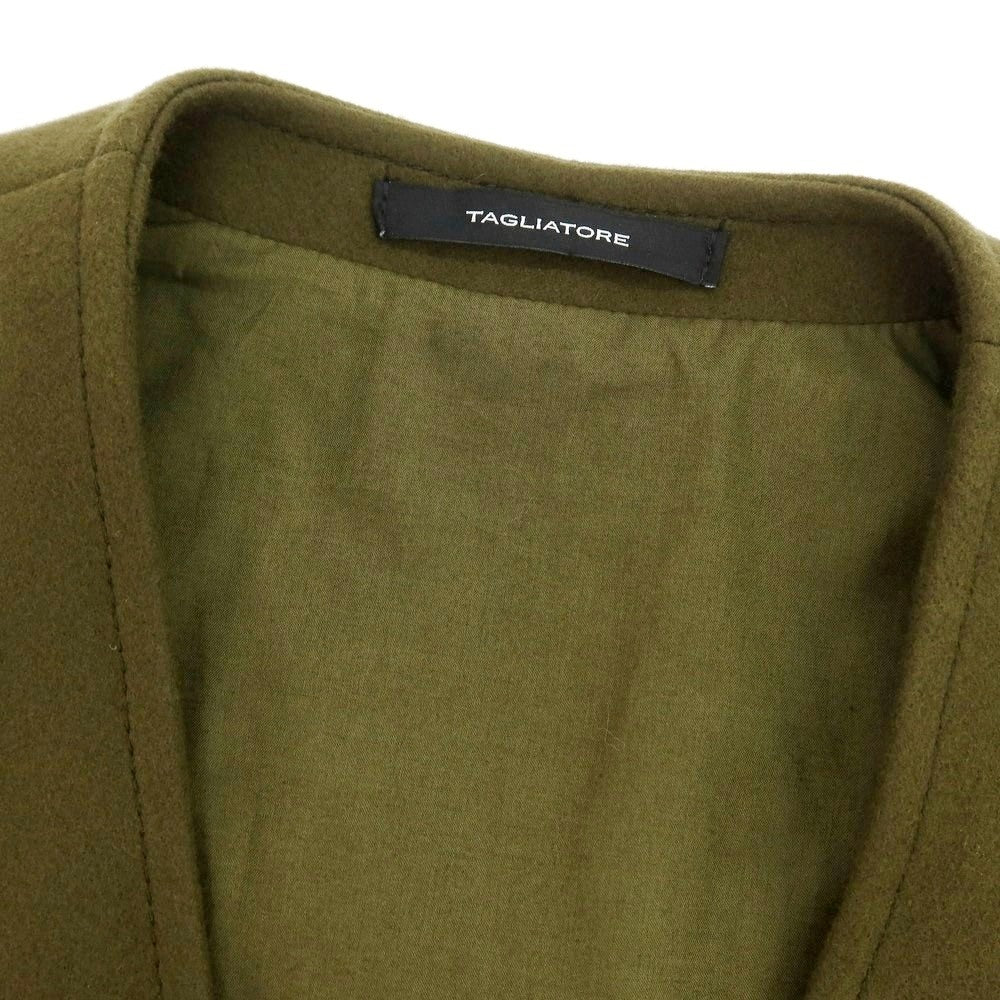 【新品】タリアトーレ TAGLIATORE ウールナイロンカシミヤ ジレベスト オリーブ【 48 】【 状態ランクN 】【 メンズ 】
