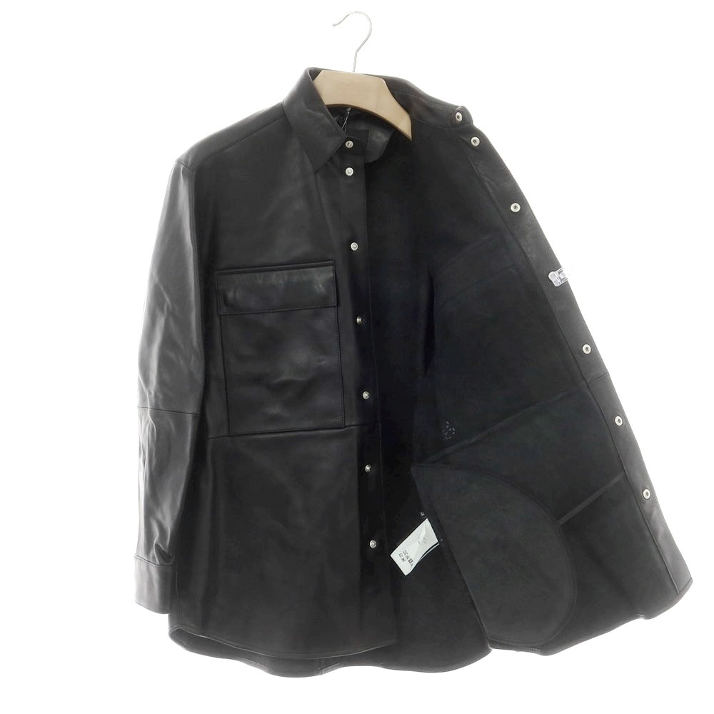 【新品】アルマ ARMA RONNIE ラムレザー シャツブルゾン ブラック【 46 】【 状態ランクN 】【 メンズ 】