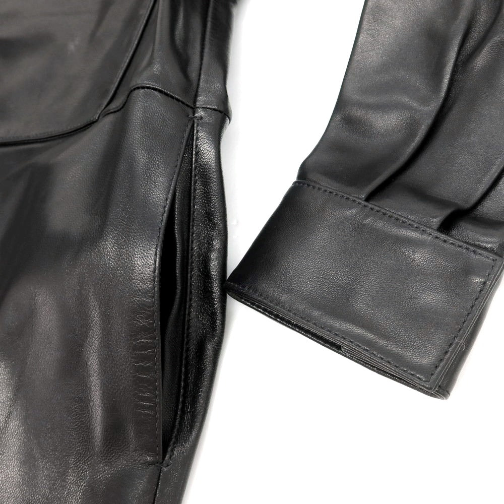 【新品アウトレット】アルマ ARMA RONNIE ラムレザー シャツブルゾン ブラック【 50 】【 状態ランクN- 】【 メンズ 】