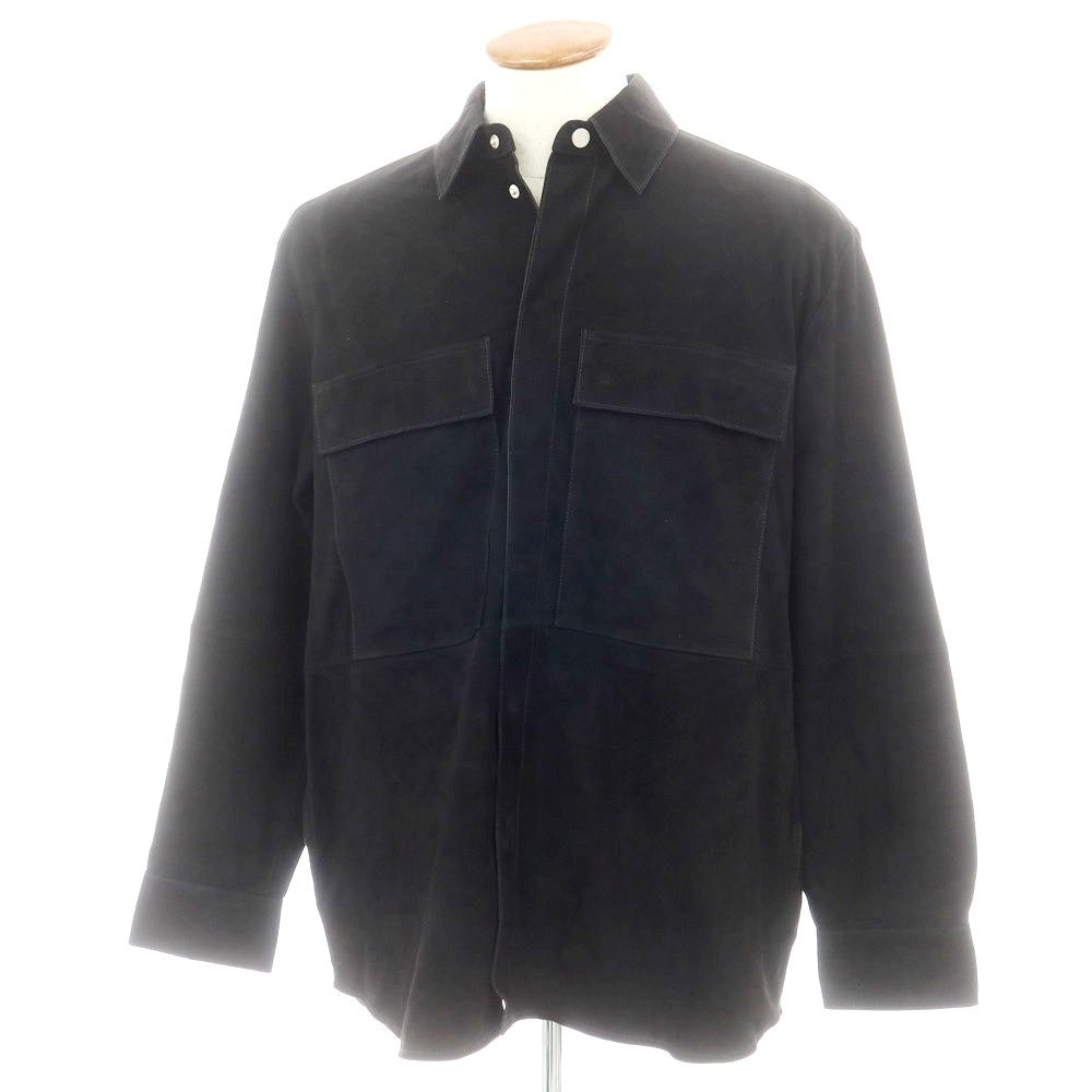 【新品】アルマ ARMA RONNIE ゴートスエードレザー シャツブルゾン ブラック【 48 】【 状態ランクN 】【 メンズ 】