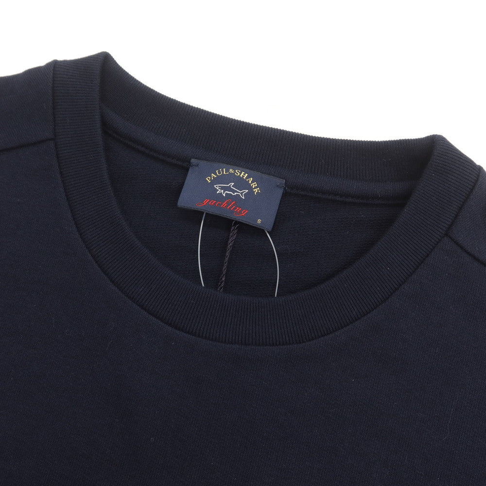 【新品】ポールアンドシャーク PAUL&SHARK コットン クルーネック スウェット ネイビー【 S 】【 状態ランクN 】【 メンズ 】