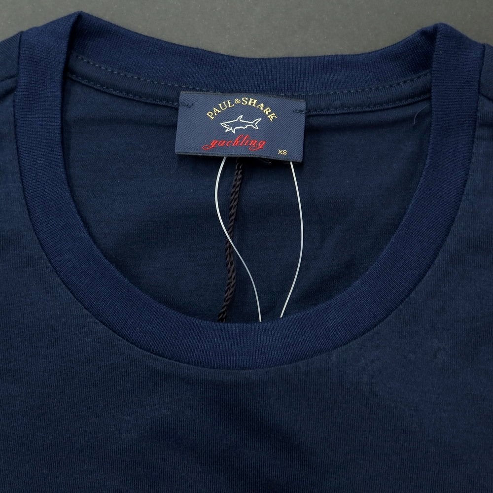 【新品】ポールアンドシャーク PAUL&SHARK コットン クルーネック 半袖Tシャツ ネイビー【 XS 】【 状態ランクN 】【 メンズ 】