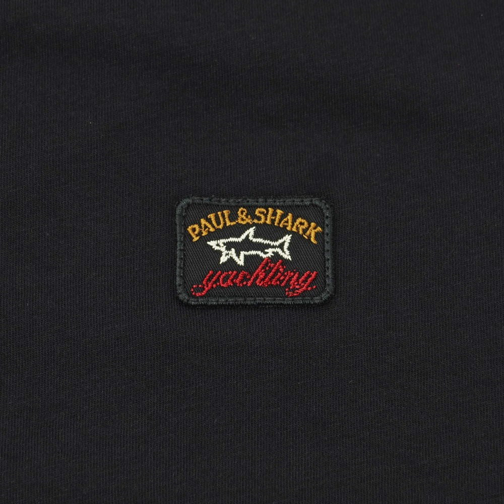 【新品】ポールアンドシャーク PAUL&SHARK コットン クルーネック 半袖Tシャツ ブラック【 S 】【 状態ランクN 】【 メンズ 】