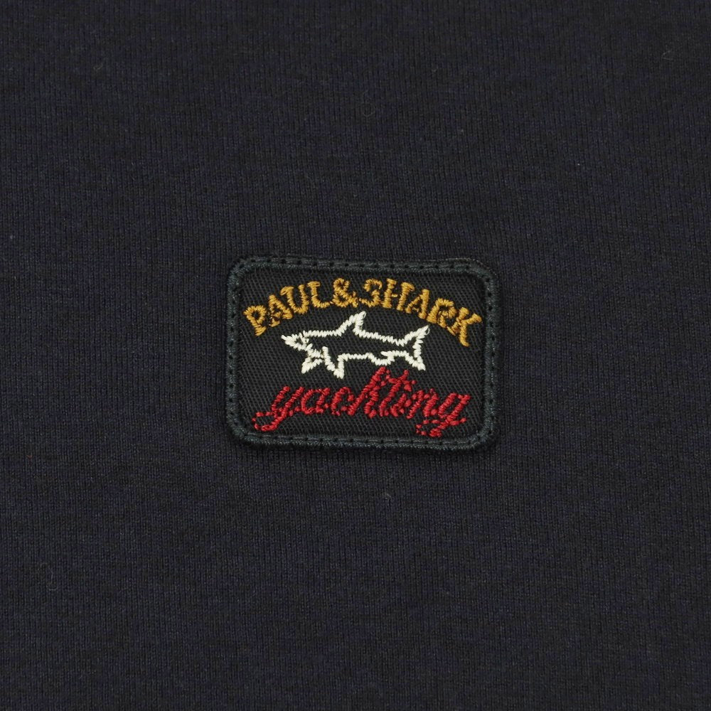【新品】ポールアンドシャーク PAUL&SHARK コットン クルーネック 半袖Tシャツ ブラック【 L 】【 状態ランクN 】【 メンズ 】