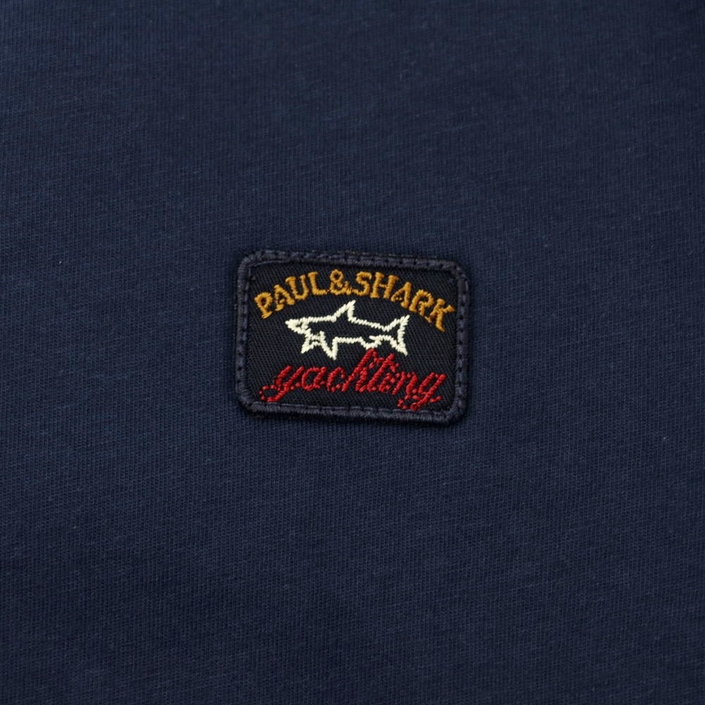 【新品】ポールアンドシャーク PAUL&SHARK コットン クルーネック 半袖Tシャツ ネイビー【 S 】【 状態ランクN 】【 メンズ 】