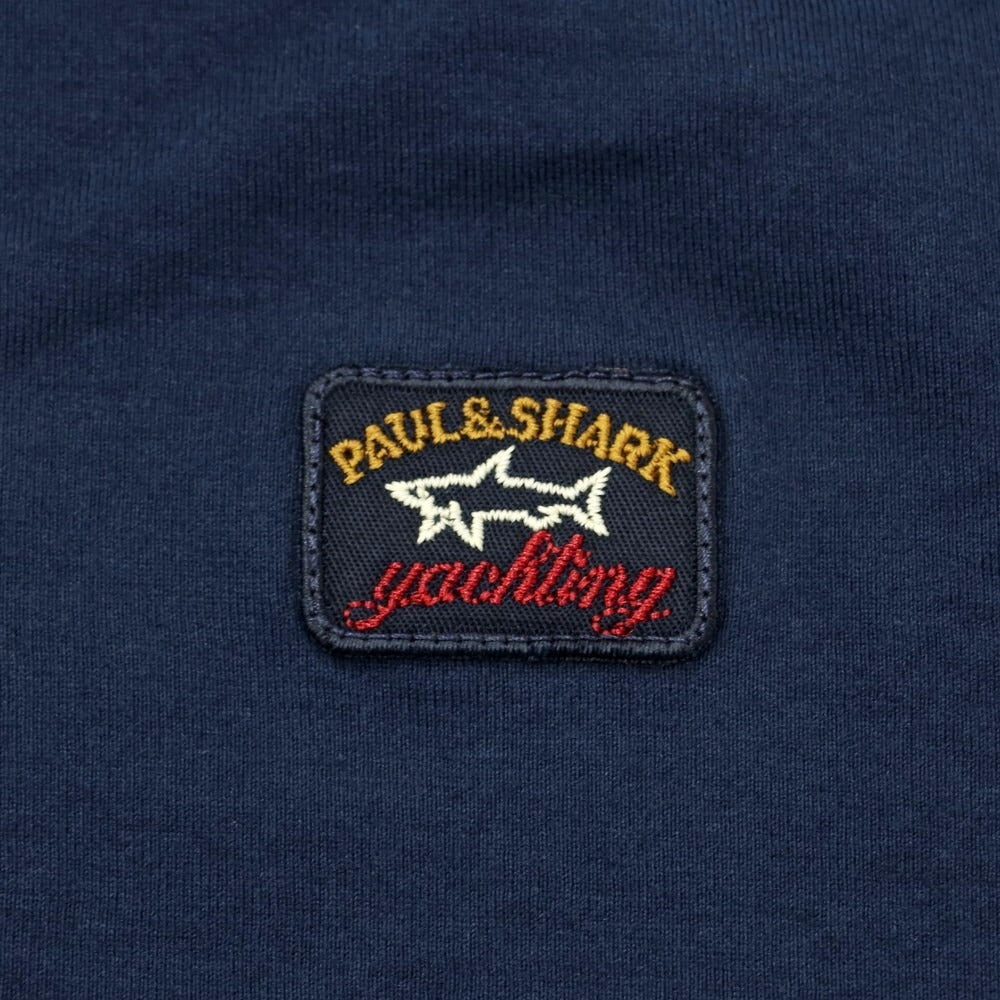 【新品】ポールアンドシャーク PAUL&SHARK コットン クルーネック 半袖Tシャツ ネイビー【 M 】【 状態ランクN 】【 メンズ 】