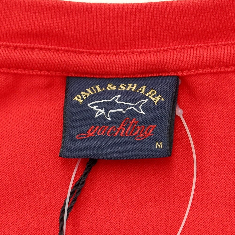 【新品】ポールアンドシャーク PAUL&SHARK コットン クルーネック 半袖Tシャツ レッド【 M 】【 状態ランクN 】【 メンズ 】