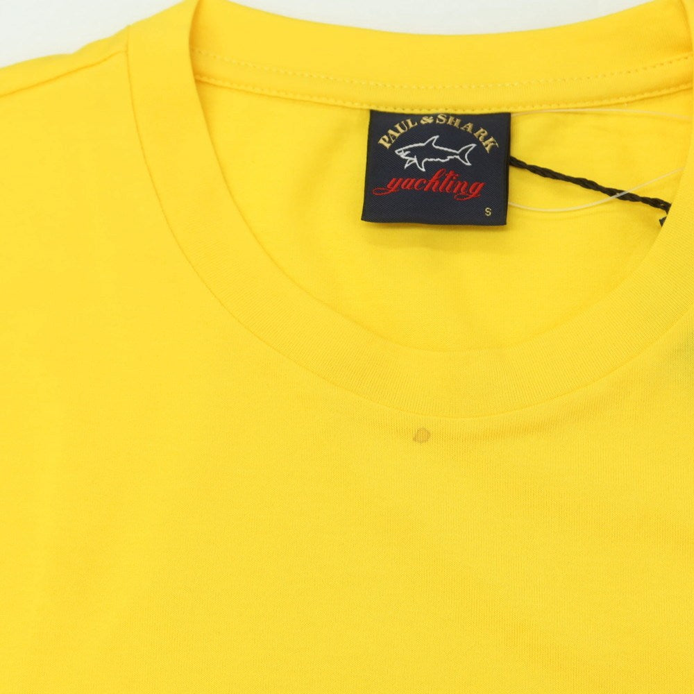 【新品アウトレット】ポールアンドシャーク PAUL&SHARK コットン クルーネック 半袖Tシャツ イエロー【 S 】【 状態ランクN- 】【 メンズ 】