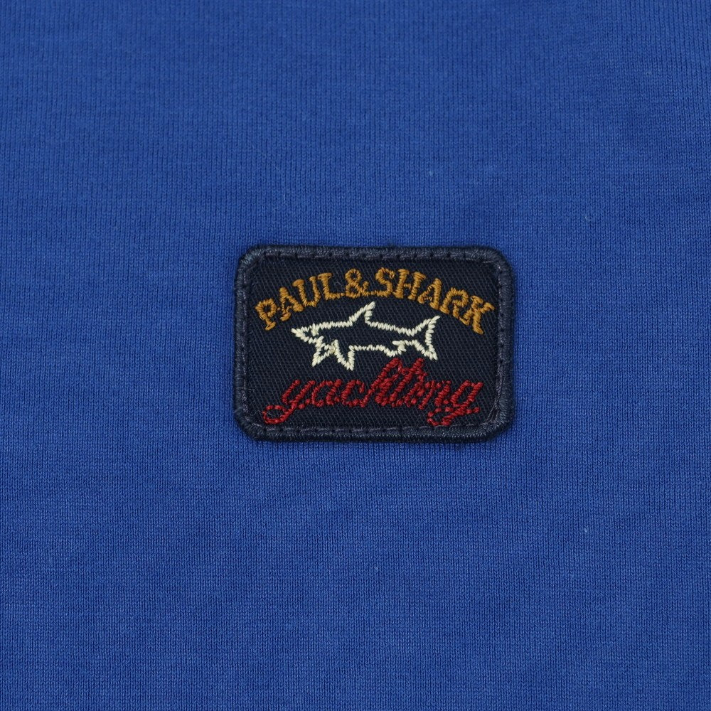 【新品】ポールアンドシャーク PAUL&SHARK コットン クルーネック 半袖Tシャツ ブルー【 M 】【 状態ランクN 】【 メンズ 】