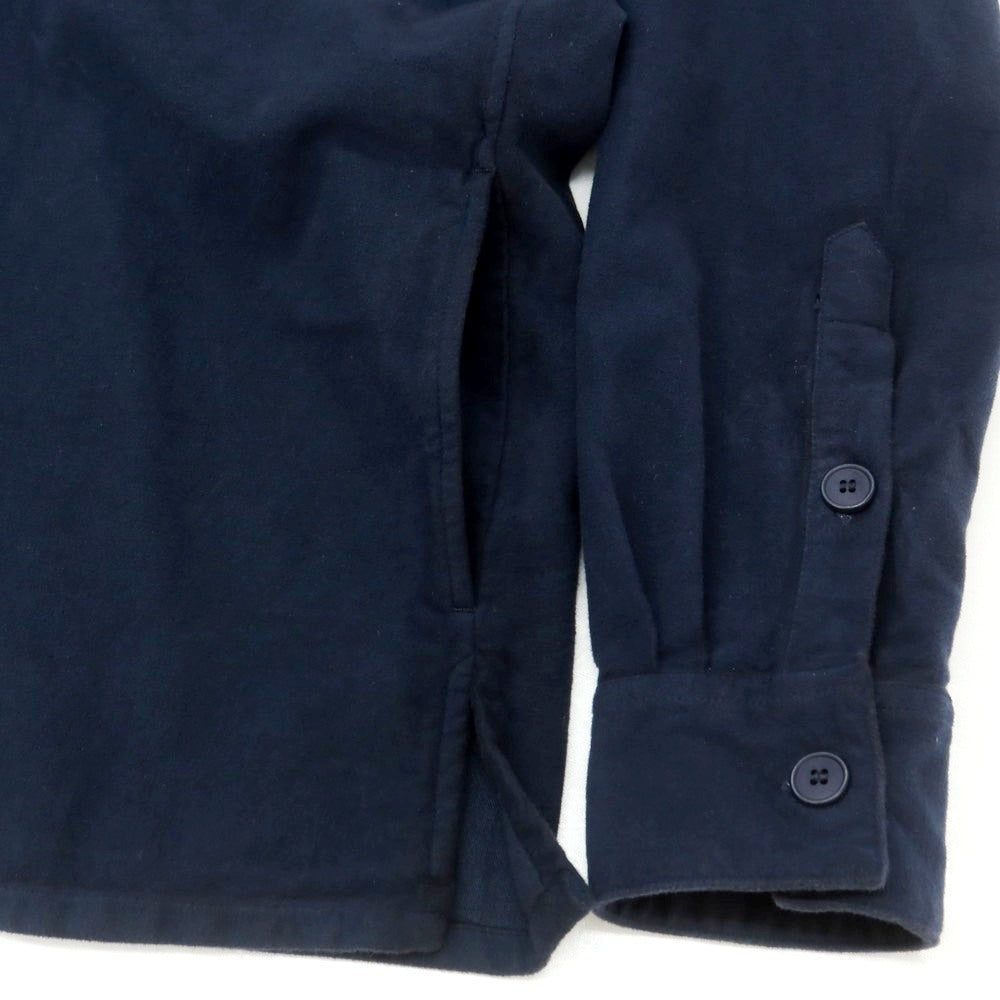 【新品】バグッタ Bagutta ストレッチ コットン モールスキン シャツジャケット ネイビー【 M 】【 状態ランクN 】【 メンズ 】