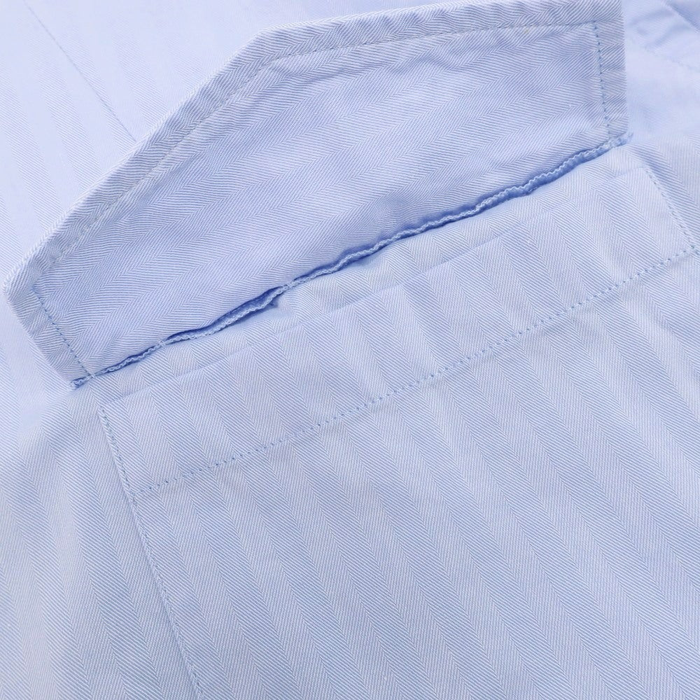 【新品】ティントリア マッティ TINTORIA MATTEI コットン シャドーストライプ レギュラーカラー カジュアルシャツ ライトブルー【 40 】【 状態ランクN 】【 メンズ 】
