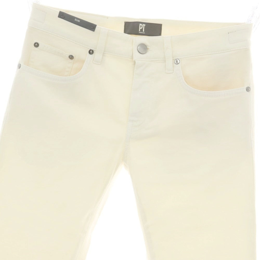 【新品アウトレット】ピーティートリノ デニム PT TORINO DENIM SWING ストレッチ コットンウール 5ポケットパンツ アイボリー【 29 】【 状態ランクN- 】【 メンズ 】