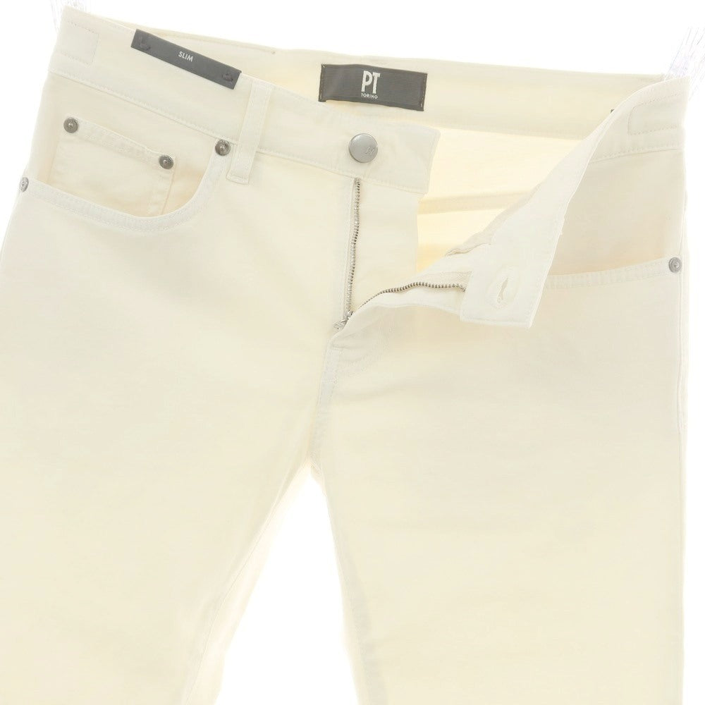 【新品アウトレット】ピーティートリノ デニム PT TORINO DENIM SWING ストレッチ コットンウール 5ポケットパンツ アイボリー【 29 】【 状態ランクN- 】【 メンズ 】
