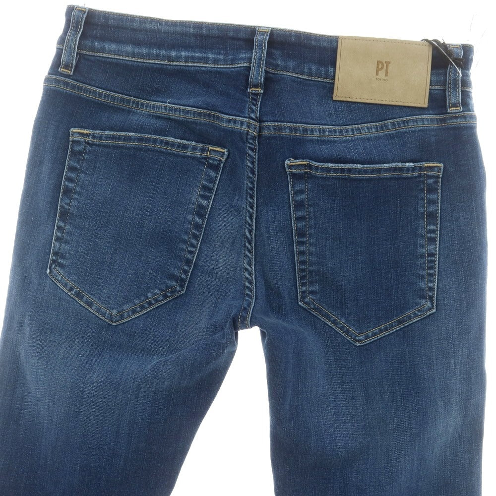 【新品】ピーティートリノ デニム PT TORINO DENIM SWING ユーズド加工 ストレッチ コットンポリエステル ジーンズ デニムパンツ ブルーインディゴ【 28 】【 状態ランクN 】【 メンズ 】