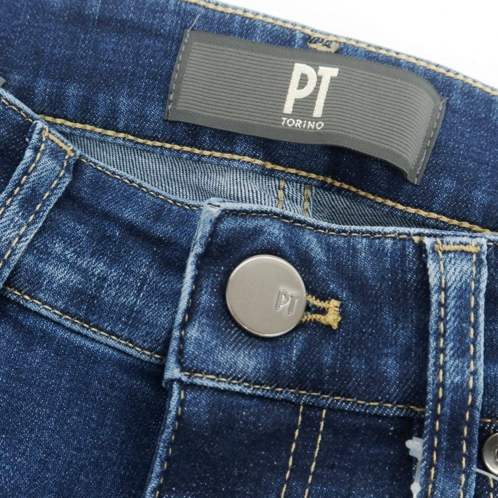 【新品】ピーティートリノ デニム PT TORINO DENIM SWING ユーズド加工 ストレッチ コットンポリエステル ジーンズ デニムパンツ ブルーインディゴ【 28 】【 状態ランクN 】【 メンズ 】